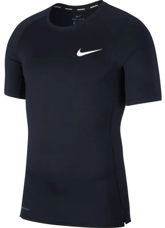 Nike Pro Top SS Tight - black/white