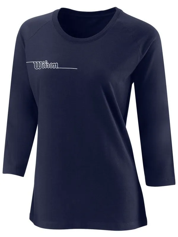 Wilson Team II 3/4 Sleeve Tch Tee W - team navy