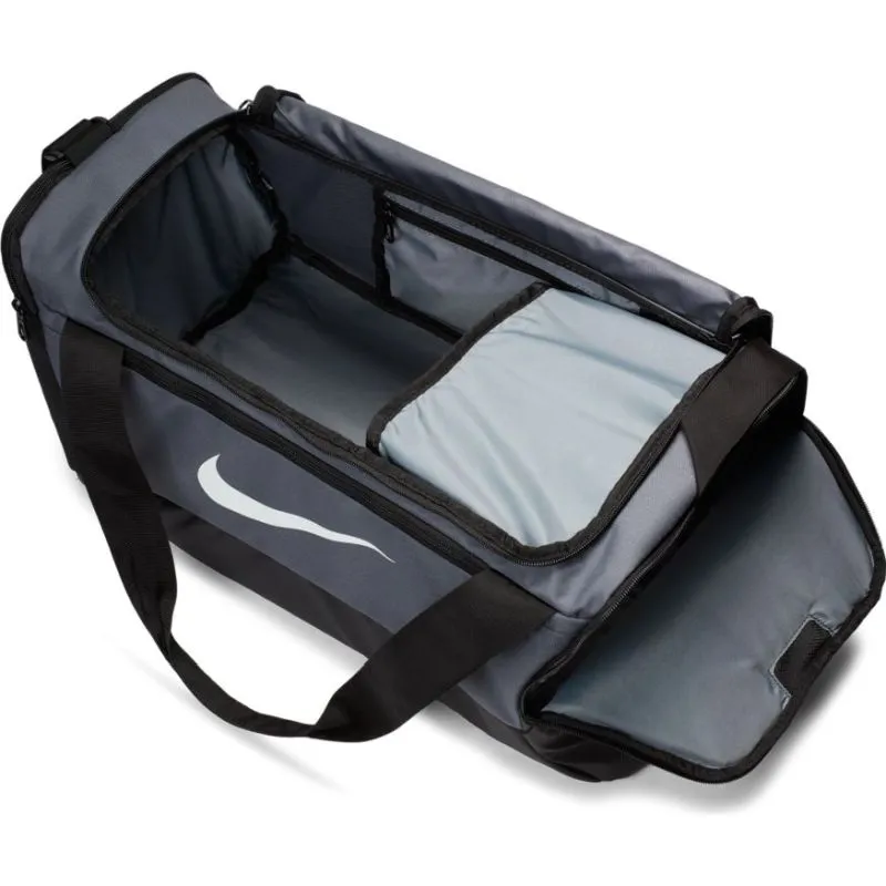 Nike Brasilia Small Duffel - flint grey/black/white