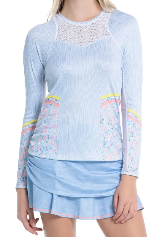 Lucky in Love Liberty In Love Chambray Blossom Long Sleeve - light denim # XS