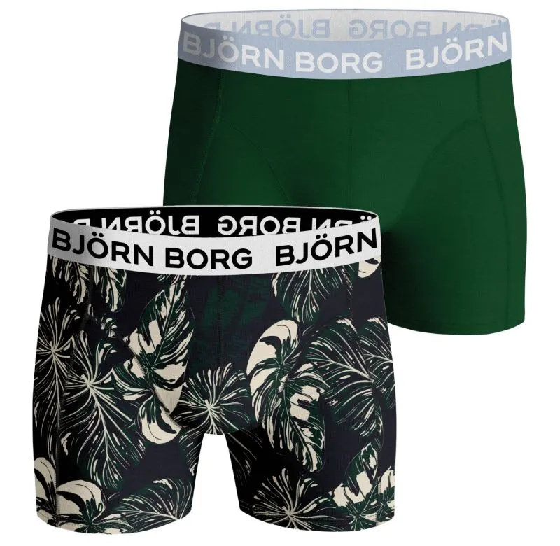 Björn Borg Core Boxer B 2P - green/print Björn Borg Core Boxer B 2P - green/print