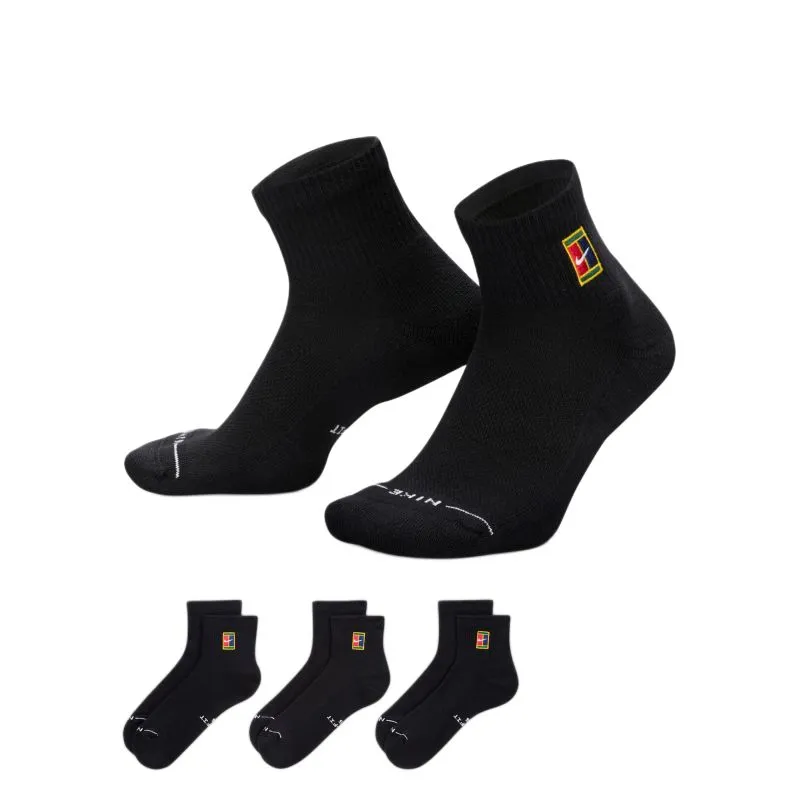 Socks Nike Everyday Elevated Ankle 3P - black - Black