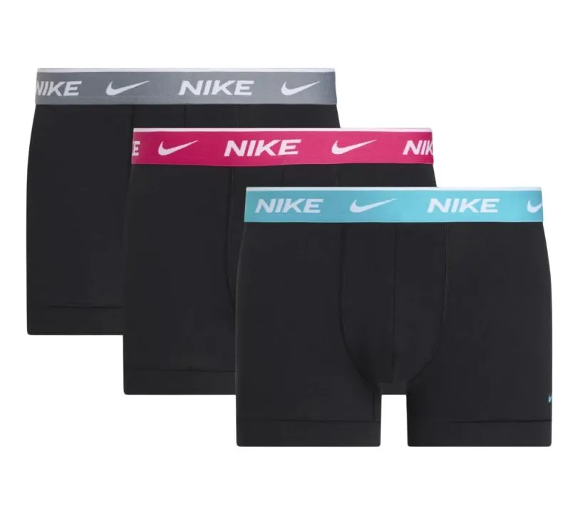 Men's Boxers Nike Everyday Cotton Stretch Trunk 3P - dusty cactus/rush pink/cool grey - Black