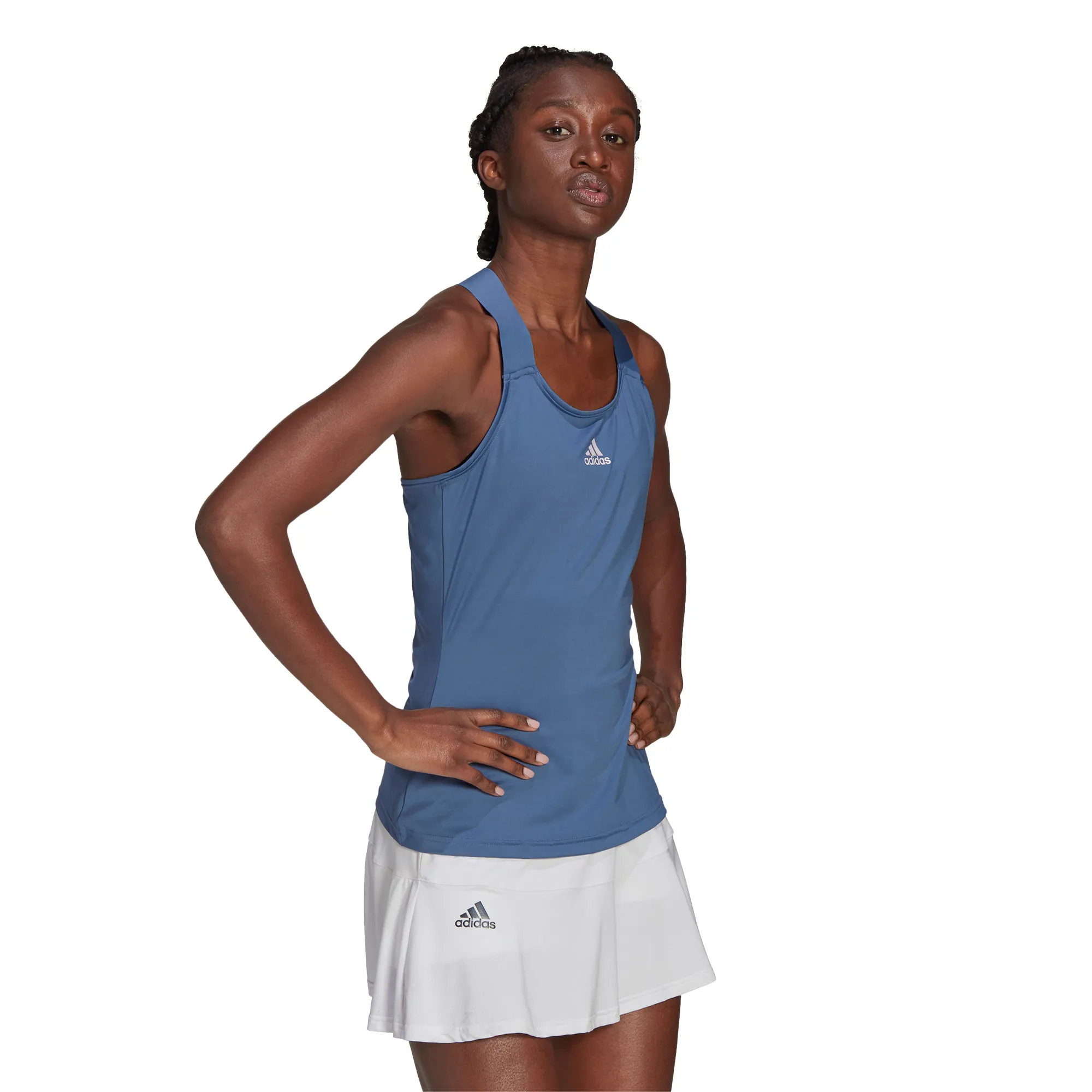 Adidas Y-Tank Top W - crew blue/white