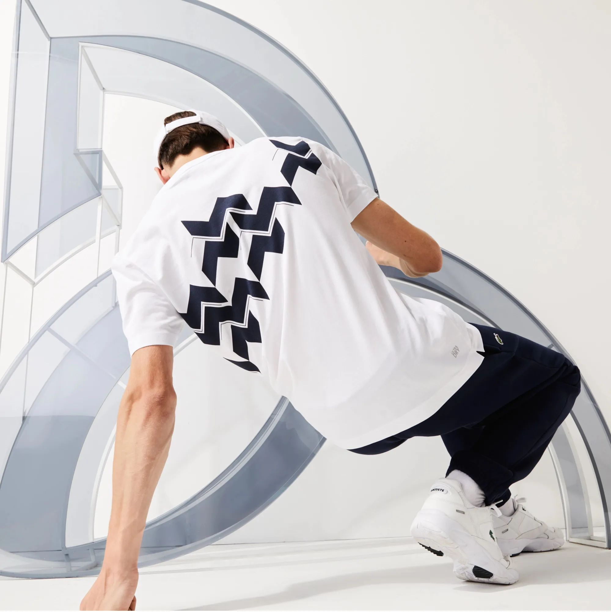 Lacoste T-Shirt Lacoste SPORT x Novak Djokovic - white/navy blue