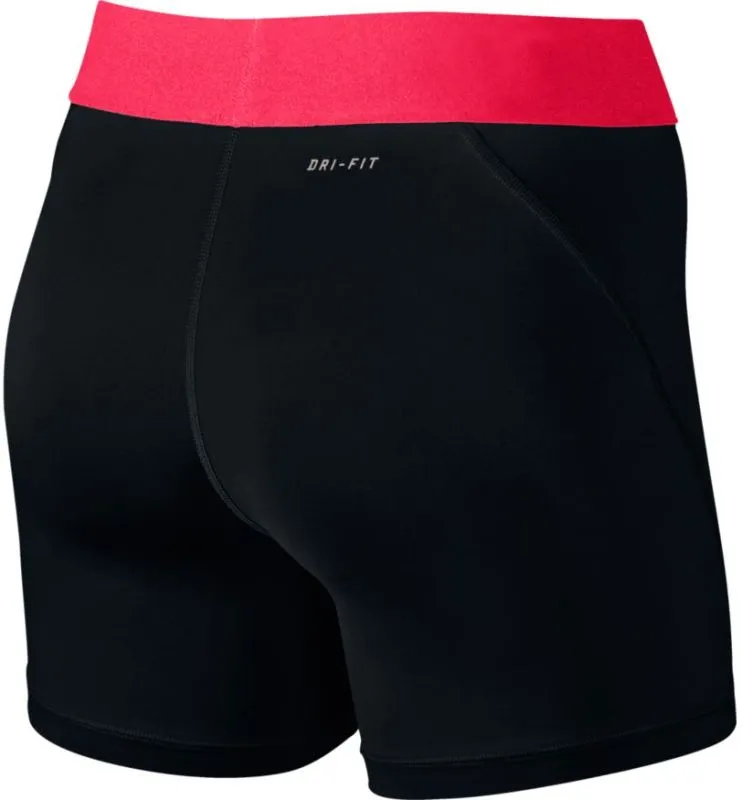 Nike Pro Womens 5" Training Shorts - black/racer pink/racer pink