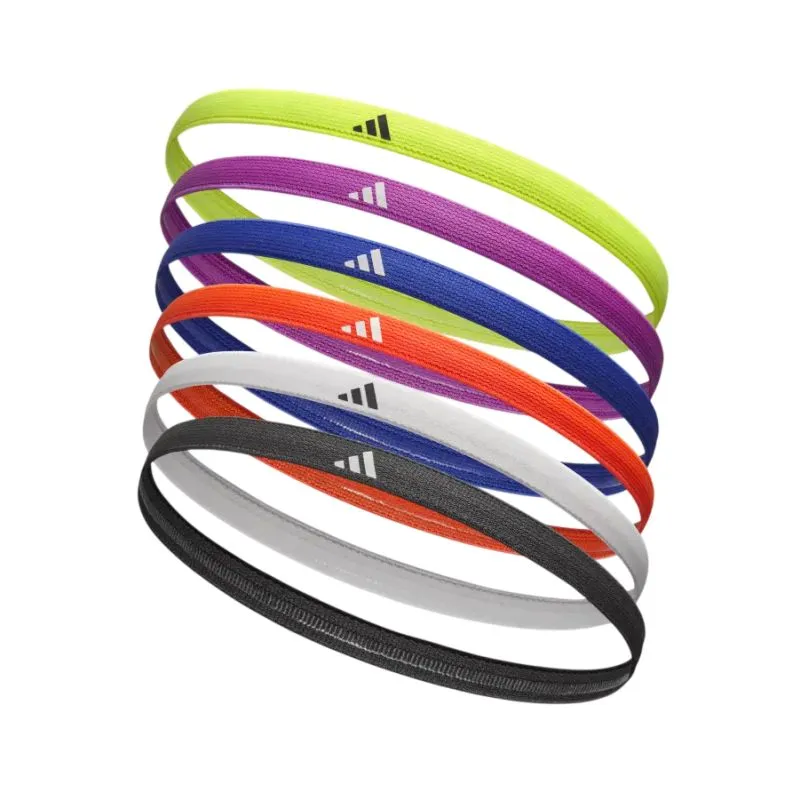 Adidas Hairband 6P - black/white/red/purple/blue/yellow