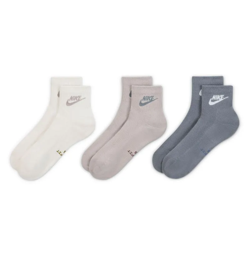 Nike Everyday Elevated Ankle 3P - phantom/college gray/smoke gray
