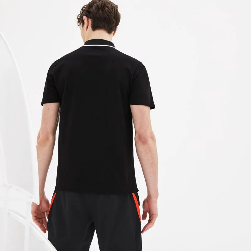 lacoste-novak-djokovic-collection-ultra-light-cotton-polo-black-white-3 Lacoste Novak Djokovic Collection Ultra Light Cotton Polo - black/white