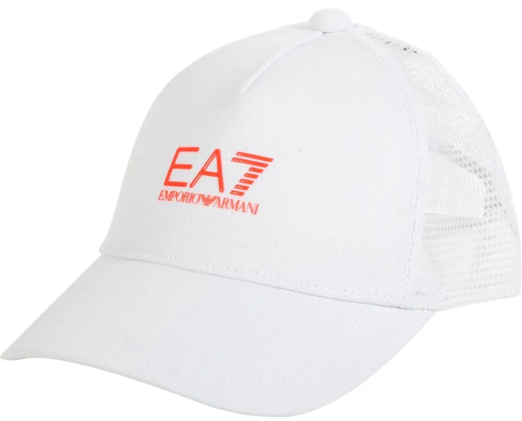 EA7 Unisex Woven Baseball Hat - white/orange