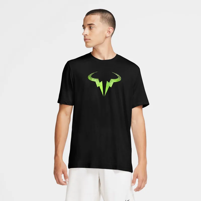 Nike Court Rafa Tee DB - black/volt