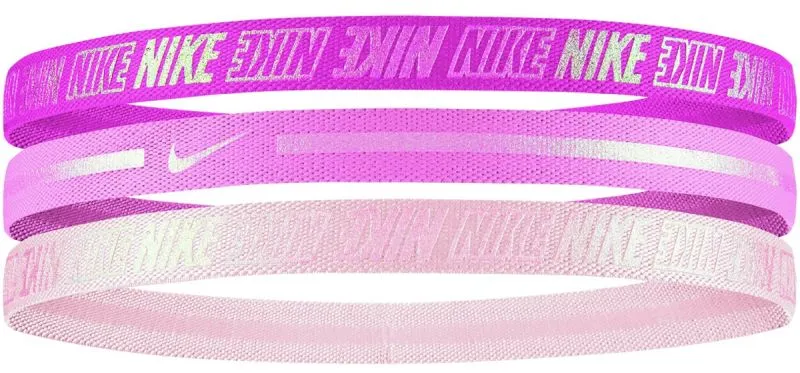 Nike Metallic Hairbands 3 pack - barely rose/magic flamingo/fire pink Nike Metallic Hairbands 3 pack - barely rose/magic flamingo/fire pink