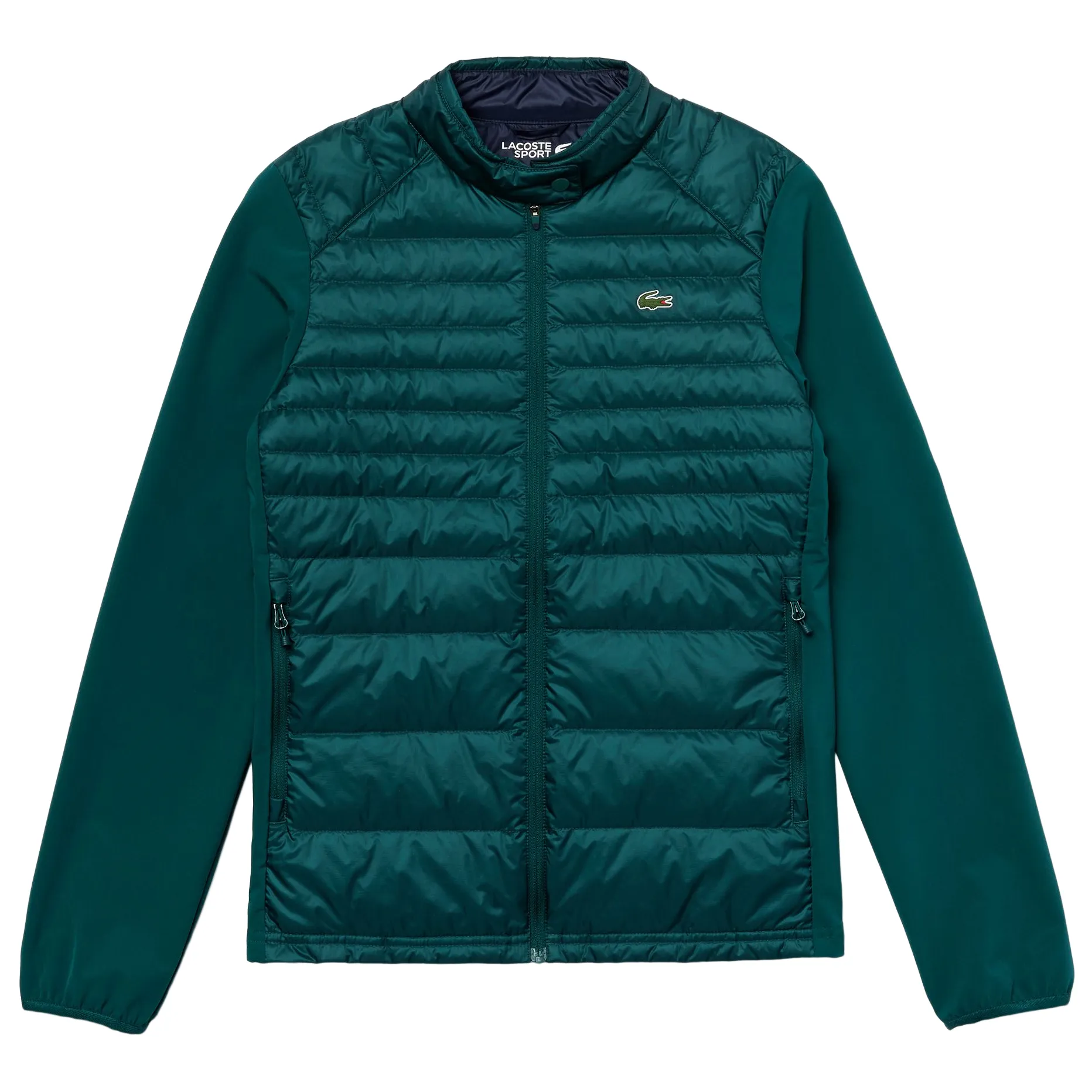 Lacoste Women’s SPORT Water-Resistant Down-Filled Puffer Jacket - green/navy blue Lacoste Women’s SPORT Water-Resistant Down-Filled Puffer Jacket - green/navy blue