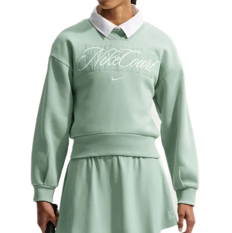 Nike Court Collection Crew-Neck Tennis - steam/barely green navy