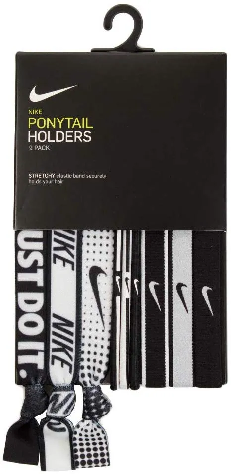 Nike Ponytail Holders 9Pk - black/white