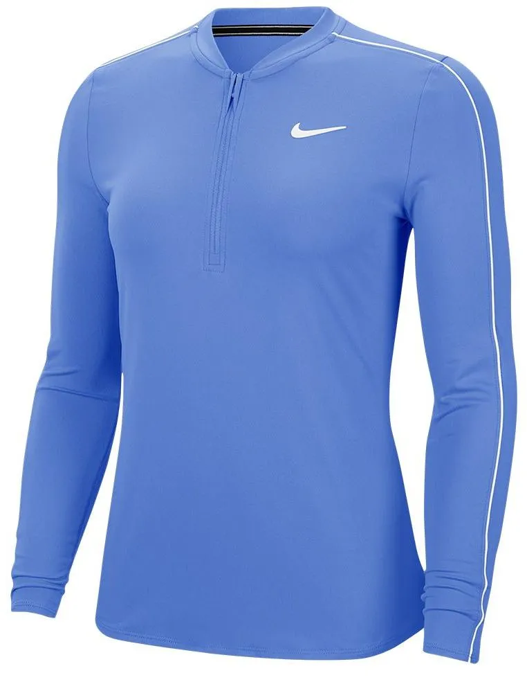 Nike Court Women Dry 1/2 Zip Top - royal pulse/white