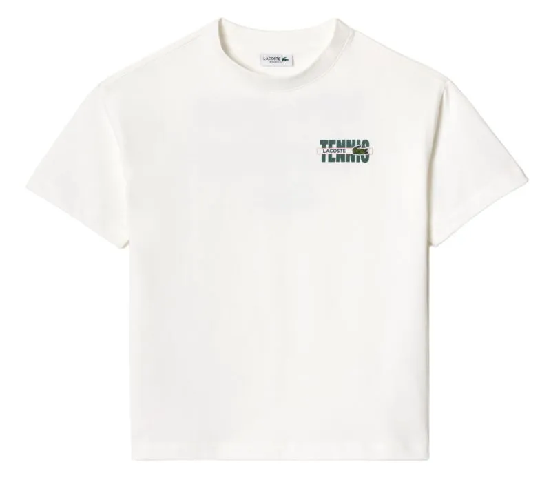 Lacoste Cotton Back and Front Print T-shirt - white