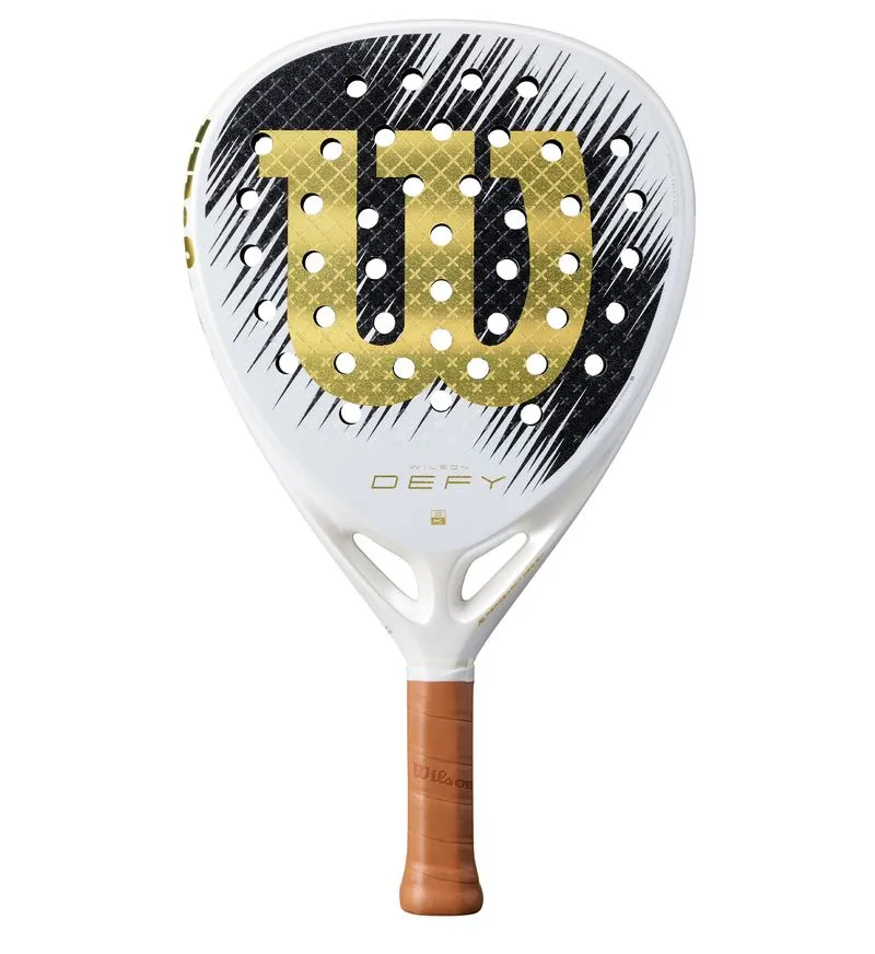 Wilson Defy V1 SE Padel - white/gold Wilson Defy V1 SE Padel - white/gold