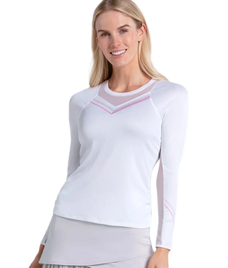 Lucky in Love Weave It To Me Long Sleeve - white