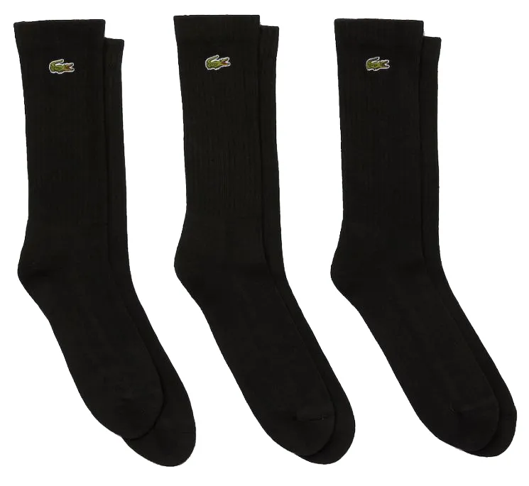 Lacoste SPORT High-Cut Cotton 3P - black/black/black