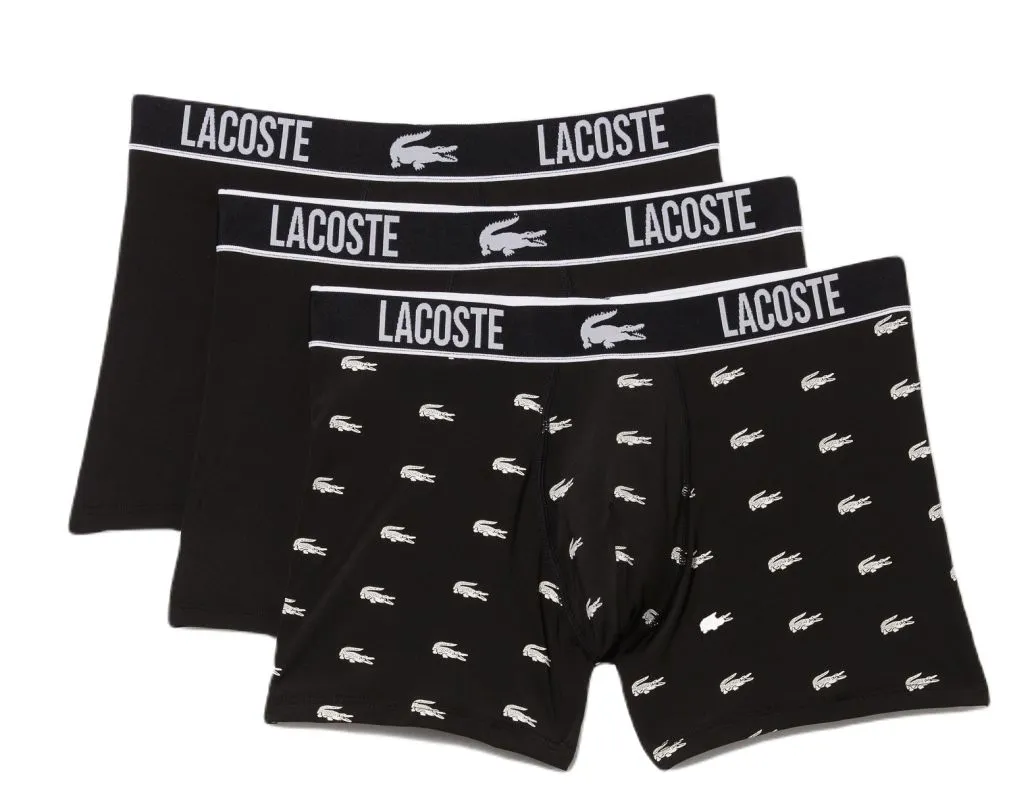 Lacoste Recycled Polyester Jersey Trunk 3P - black
