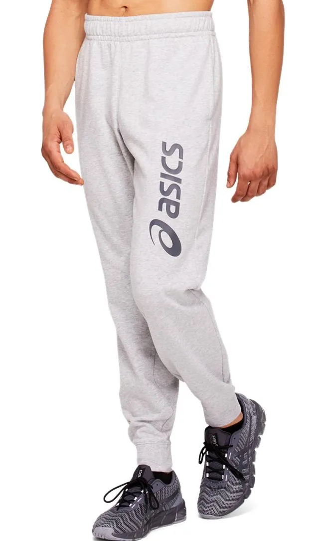 Asics Big Logo Sweat Pant - mid grey heather/dark grey Asics Big Logo Sweat Pant - mid grey heather/dark grey