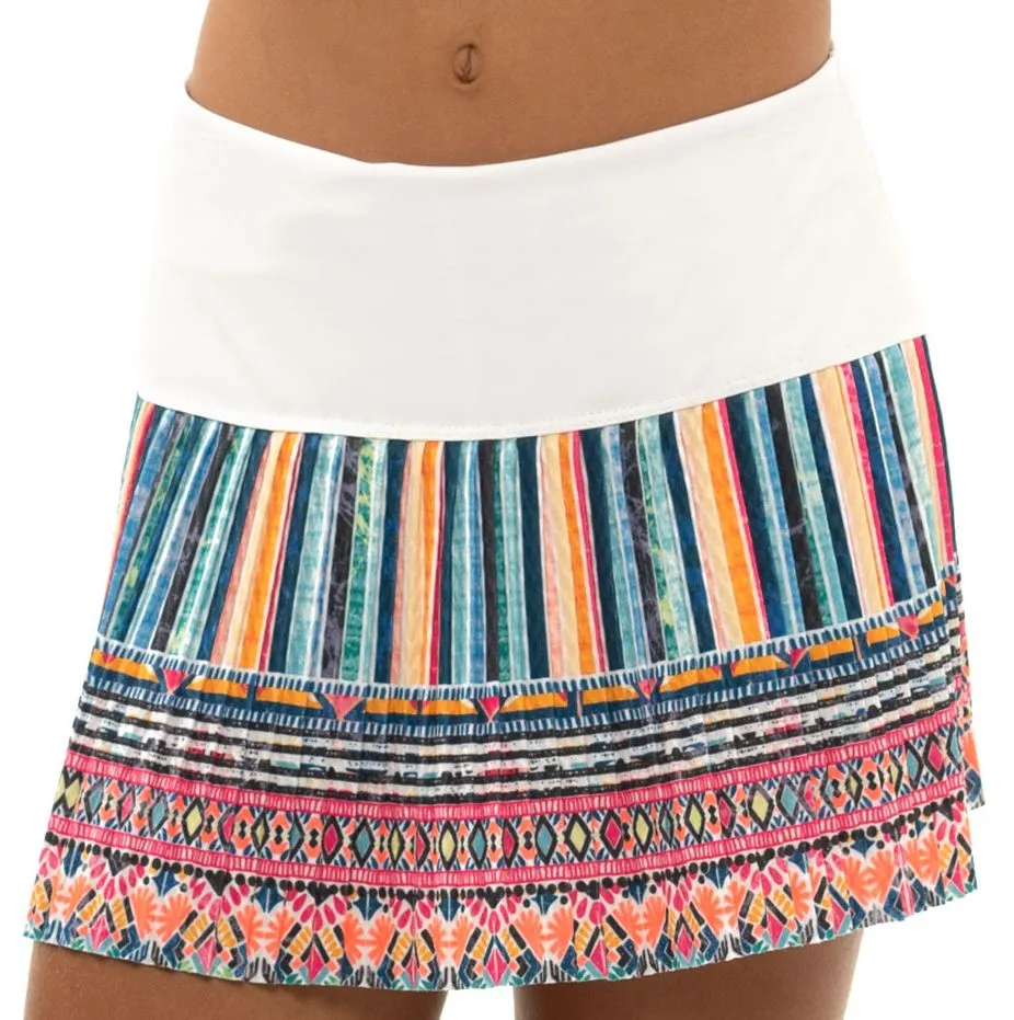 Lucky in Love Pretty in Ink Borderline Pleated Skirt Lucky in Love Pretty in Ink Borderline Pleated Skirt