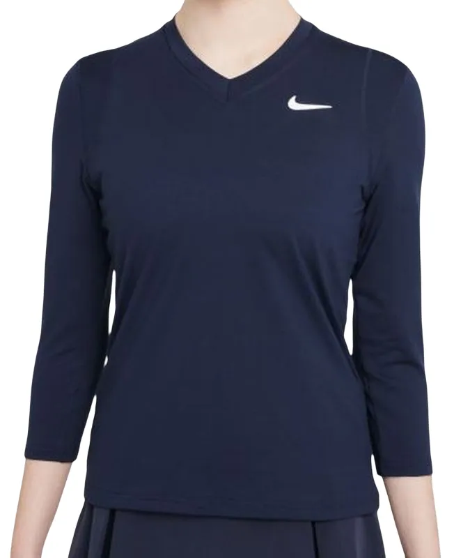 Nike Court Victory Dri-Fit Top 3/4 Sleeve W - obsidian/white Nike Court Victory Dri-Fit Top 3/4 Sleeve W - obsidian/white