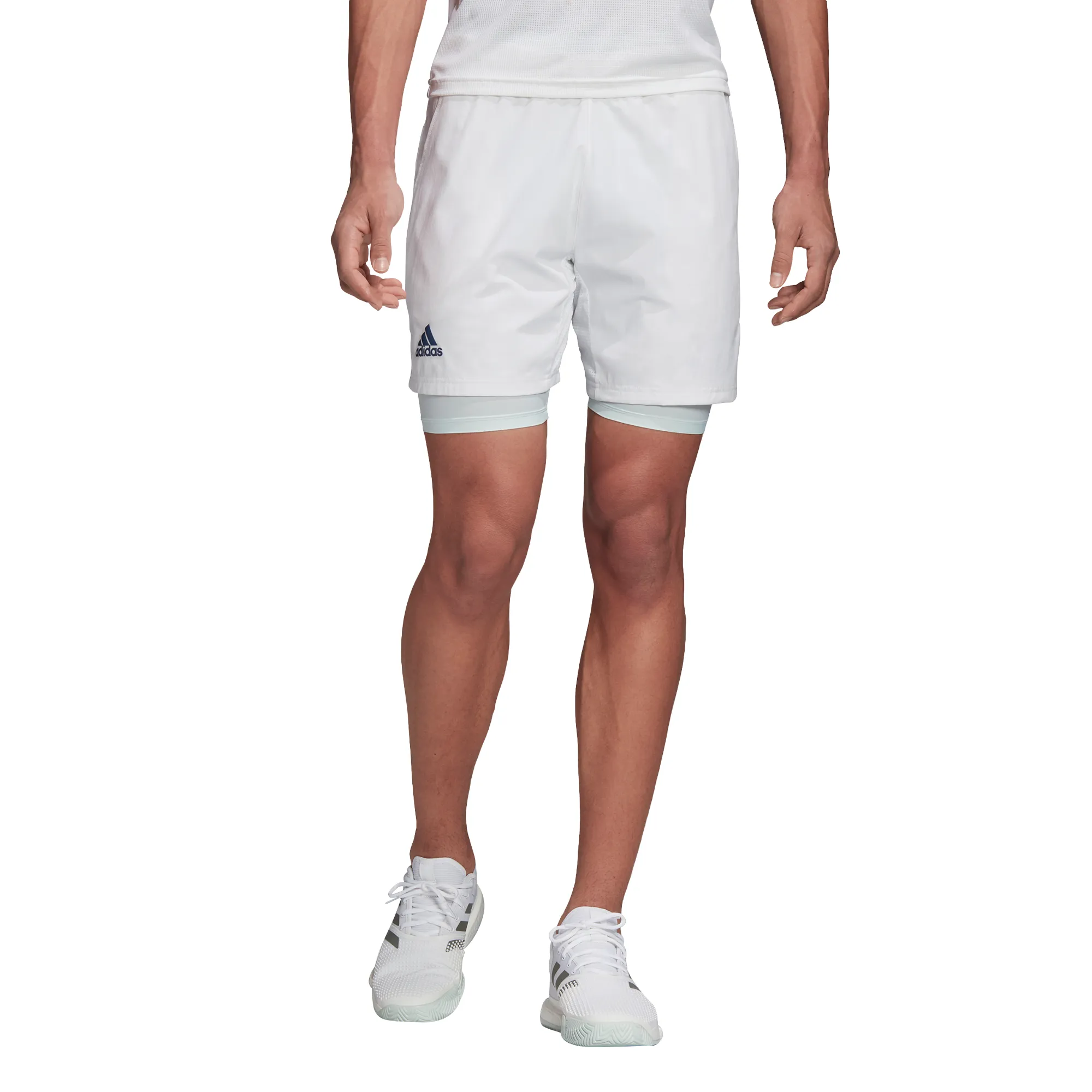 Adidas 2in1 Short Heat Ready 7in - white/tech indigo