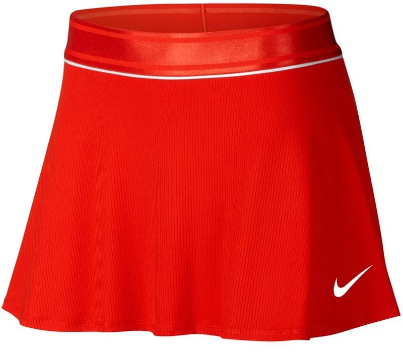 Nike Court Dry Flounce Skirt - habanero red/white