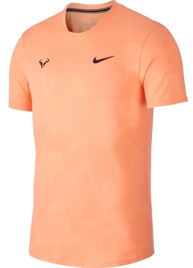 Nike Court Aeroreact Top SS Rafa - orange pulse/gridiron