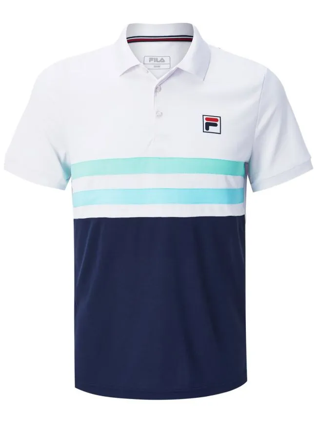Fila Polo Nelio M - white/peacoat blue Fila Polo Nelio M - white/peacoat blue