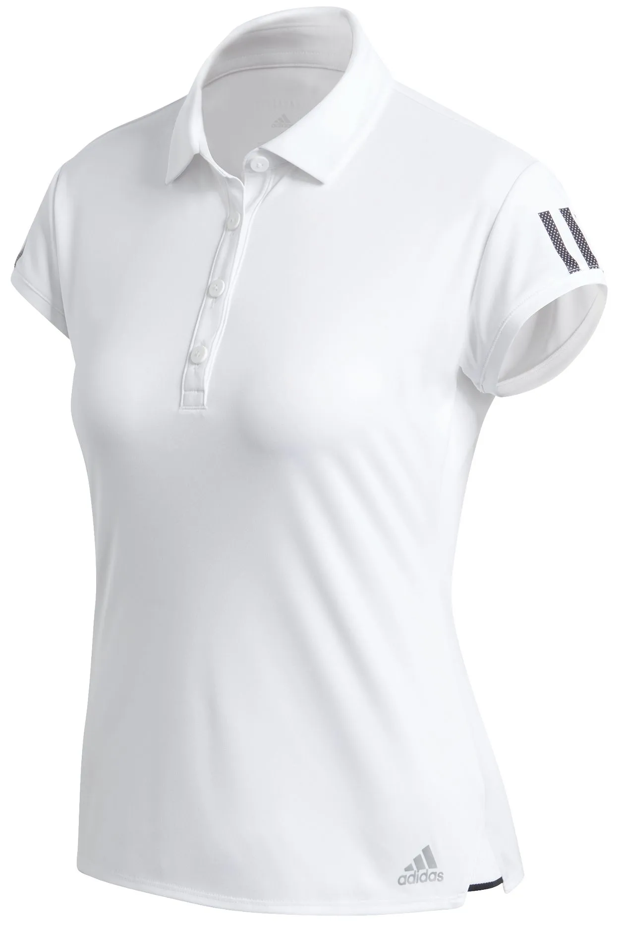 Adidas W Club 3 Stripes Polo - white/matte silver/black