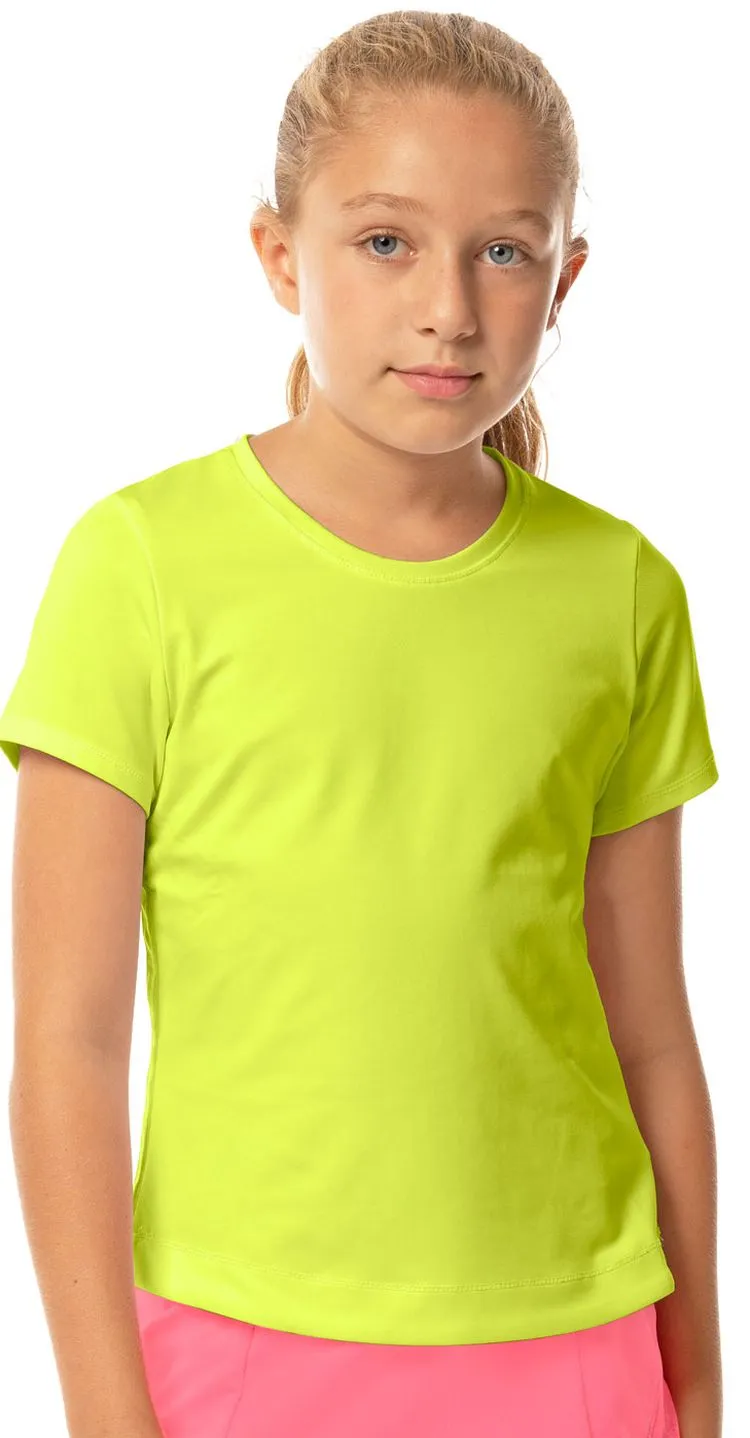 Lucky in Love Core Dynamic High-Low S/S Girls - neon yellow