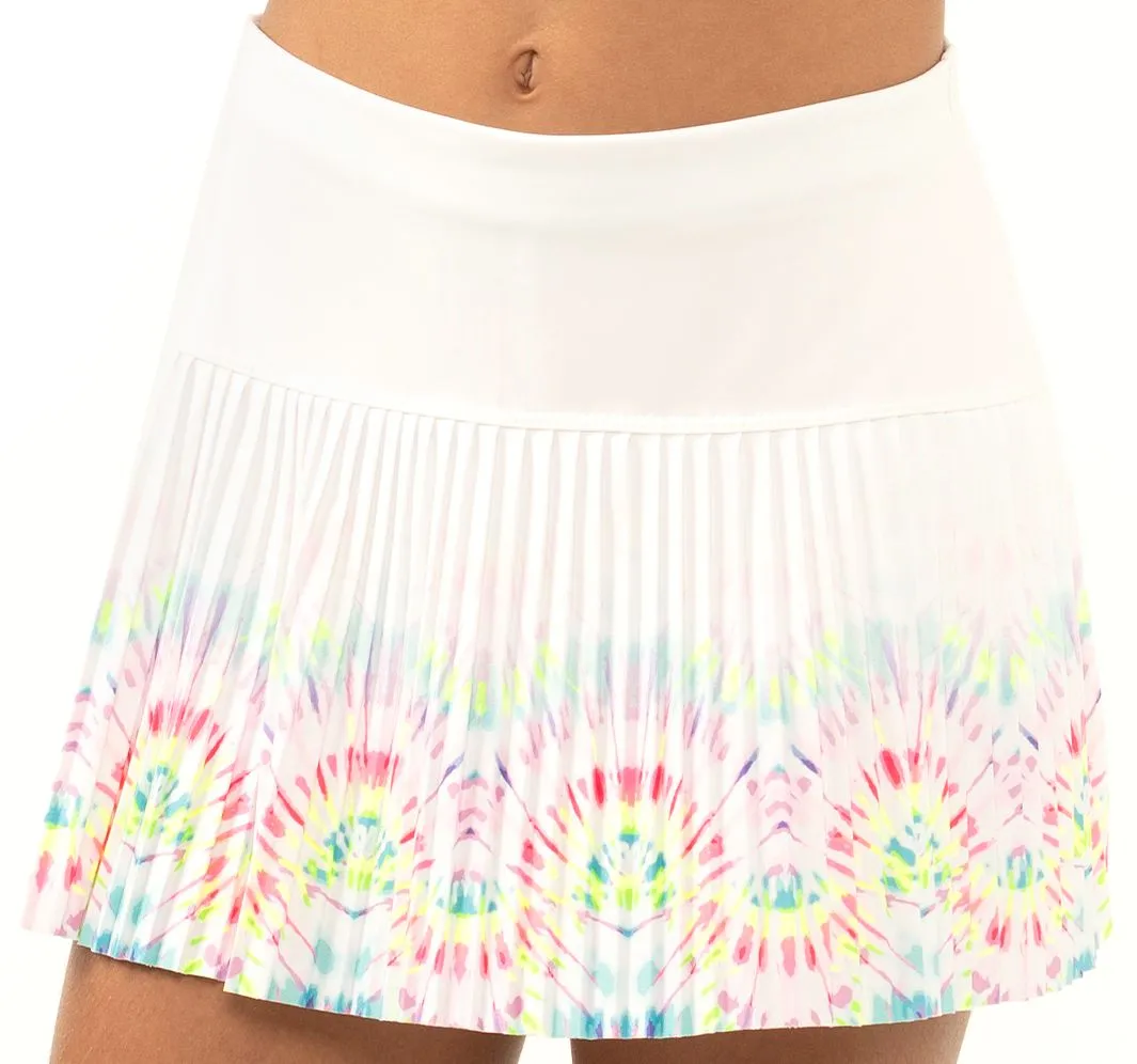 Lucky in Love Novelty Print Peace N Love Pleated Skirt G