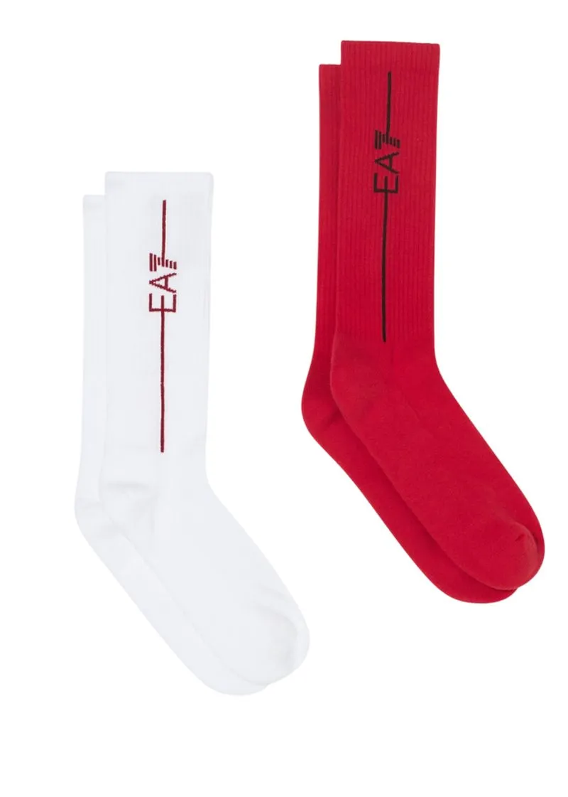 EA7 Terrycloth Training 2P - white/haute red 