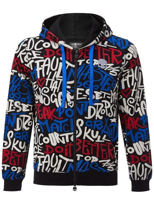 hydrogen-graffiti-fz-hoodie-man-black-1 Hydrogen Graffiti FZ Hoodie Man - black