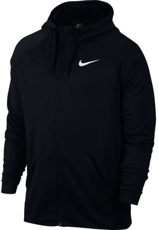 Nike Dry Hoodie FZ Fleece - black/white Nike Dry Hoodie FZ Fleece - black/white