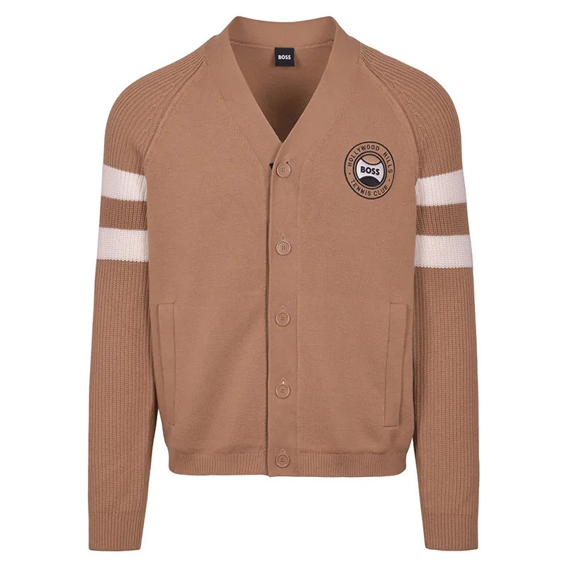 BOSS x Matteo Berrettini Granello Cardigan - medium beige BOSS x Matteo Berrettini Granello Cardigan - medium beige