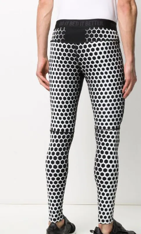 Hydrogen Printed Leggings Man - black/white