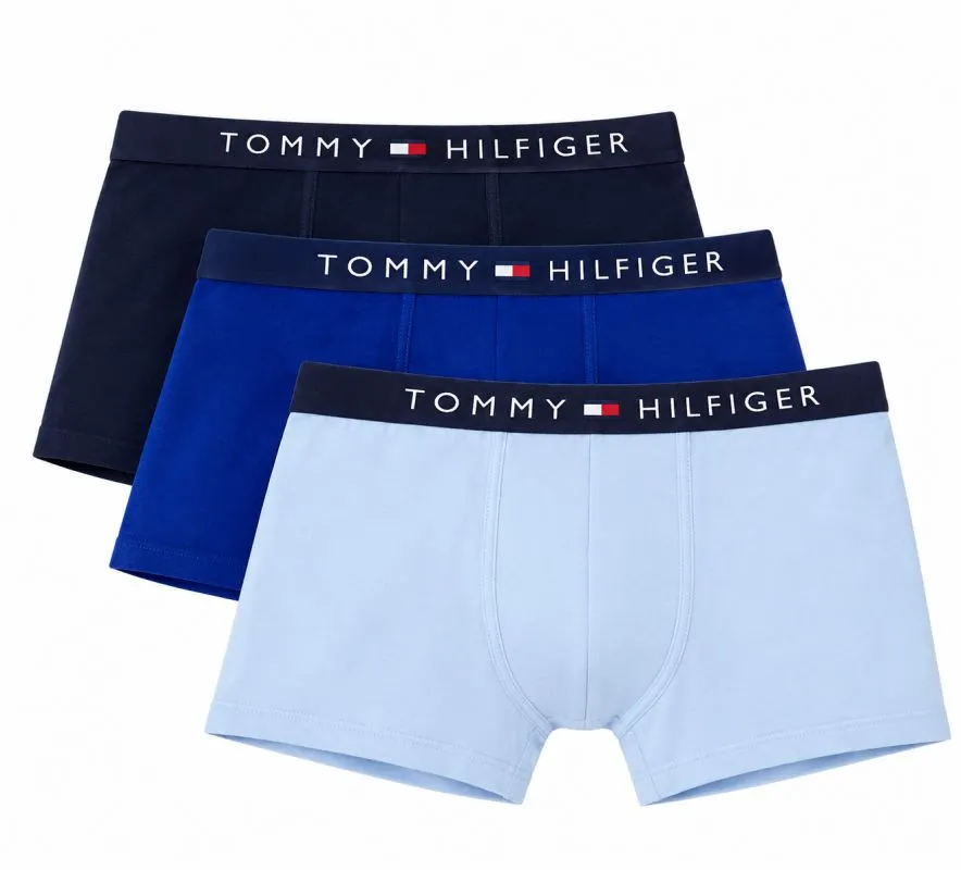 Tommy Hilfiger Trunk Waistband 3P - wedge blue/rich navy/sky blue
