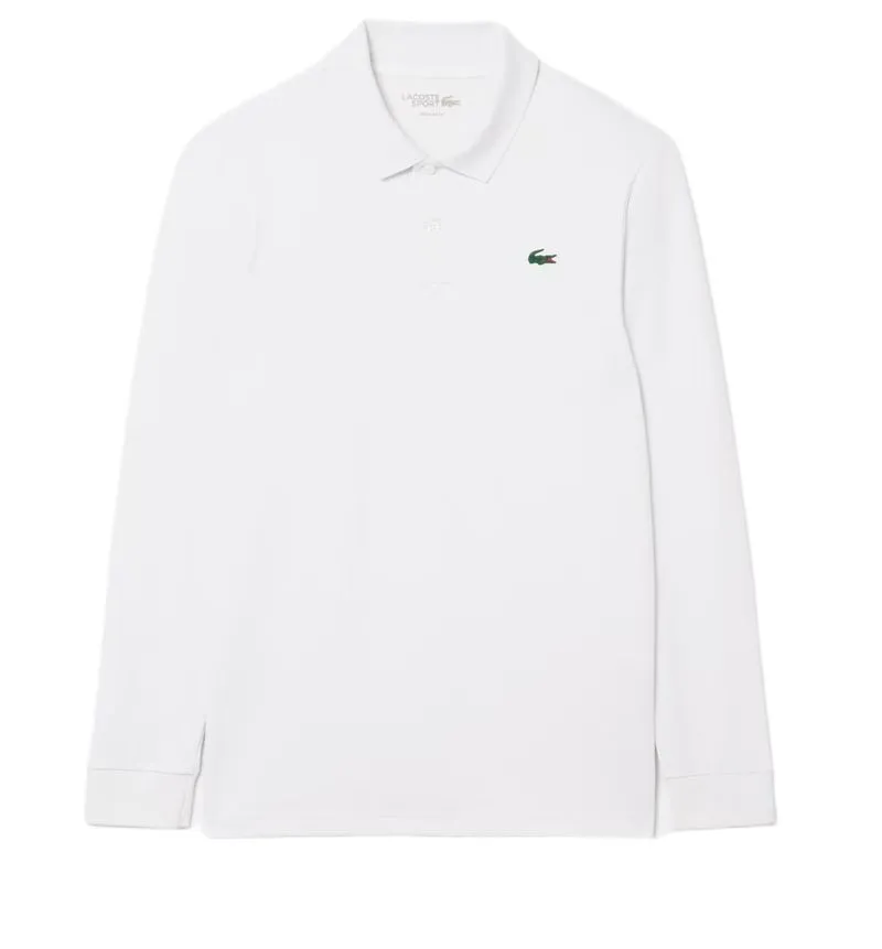 Lacoste Regular Fit Ultra Dry Long Sleeved Golf - white