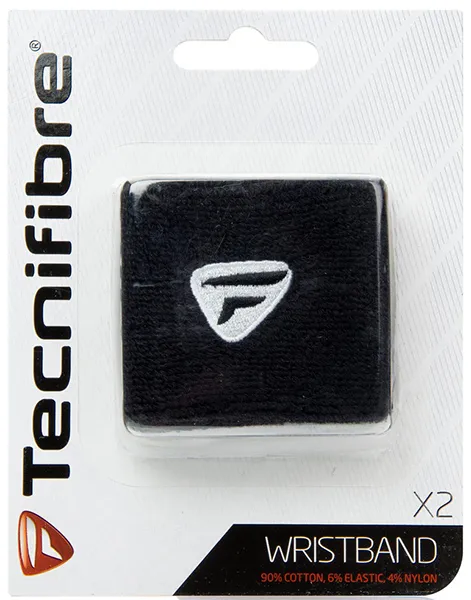 Tecnifibre Wristband (2 szt.) - black Tecnifibre Wristband (2 szt.) - black