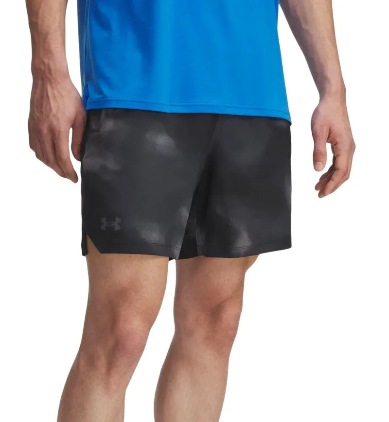 Spodenki tenisowe Under Armour Vanish 6in Printed - black/castlerock Spodenki tenisowe Under Armour Vanish 6in Printed - black/castlerock