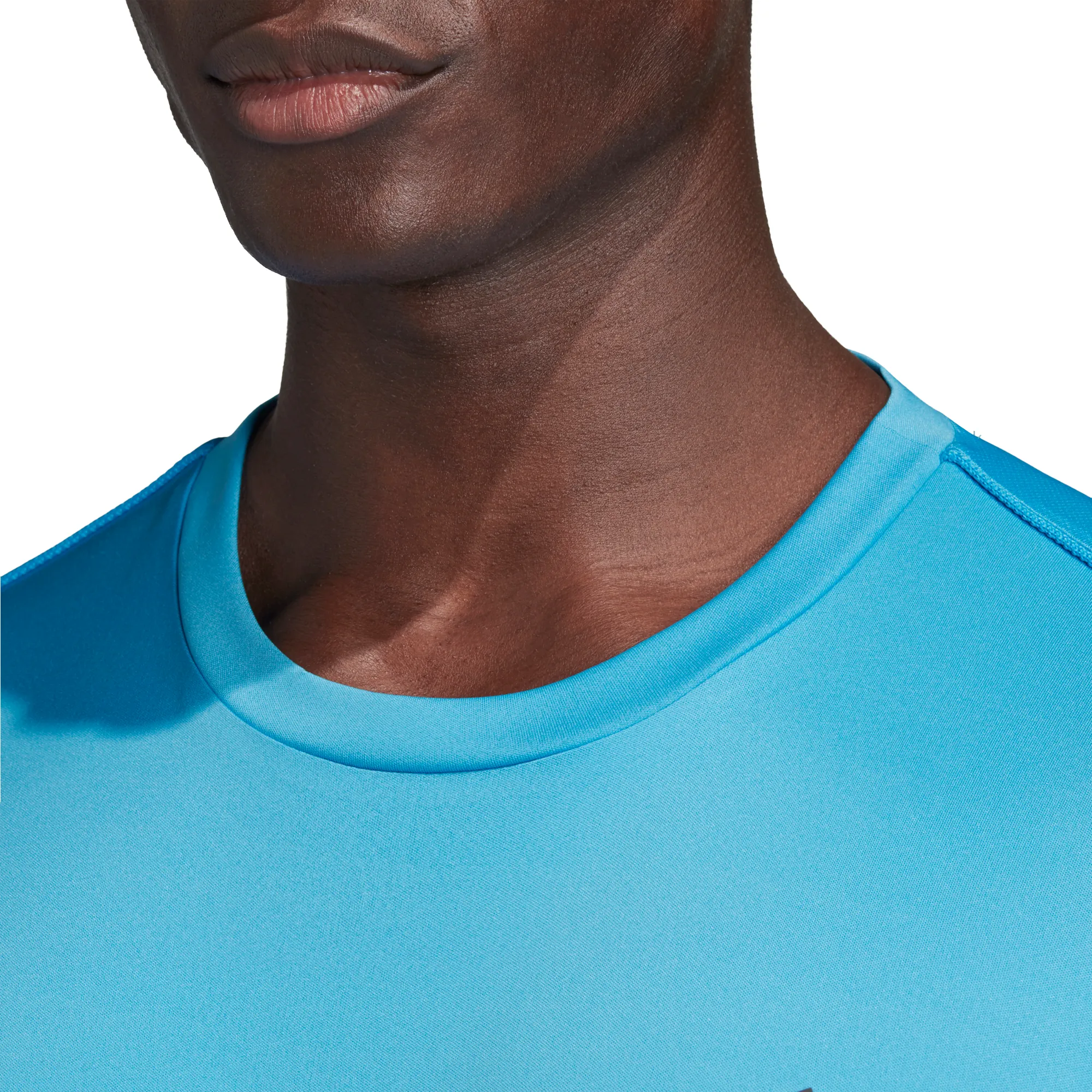 Adidas Club 3 Stripe Tee - fresh splash/grey six