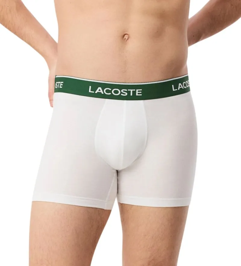 Lacoste Cotton Stretch Brief 3P - black/grey/white