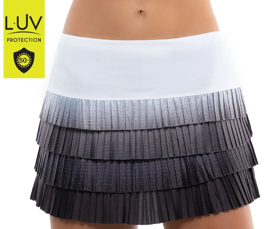 Lucky in Love Luv Prints Nightfall Ombre Pleated Skirt Women - black Lucky in Love Luv Prints Nightfall Ombre Pleated Skirt Women - black