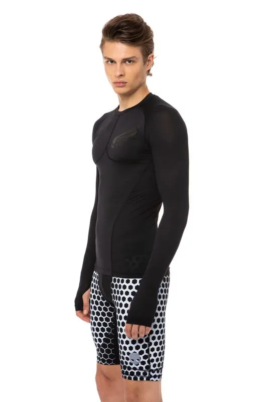 Hydrogen Fast Skull Second Skin Tee LS Man - black