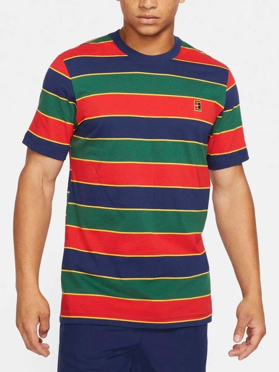 Nike Court Embedded Stripes Tee M - binary blue