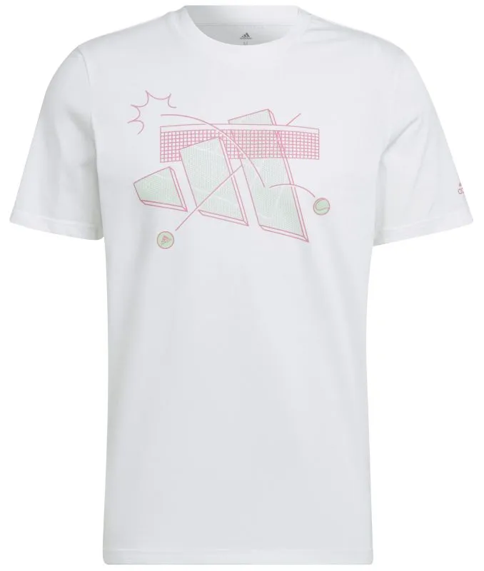 Adidas Aeroready Tennis Graphic Tee - white Adidas Aeroready Tennis Graphic Tee - white